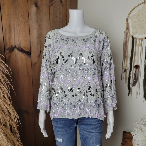 Gorgeous Sequin Top by Calypso - Picture 1 of 14